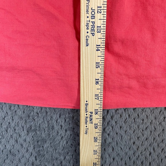 J. Crew Women's Skirt 12 Pink Linen Blend Mini Smocked Pockets Preppy Vacation - Picture 8 of 8